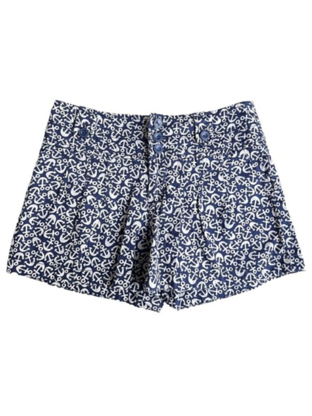 Anthropologie Hei Hei Anchor Print Nautical Coastal Pleat Shorts - 4